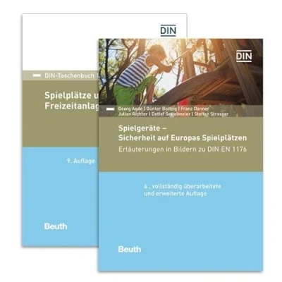 Abbildung von Sichere Spielplätze und Spielplatzgeräte: Paket: Kommentar &quot;Spielgeräte Sicherheit auf Europas Spielplätzen&quot; DIN Taschenbuch 105 &quot;Spielplätze ... (DIN Media Kommentar)