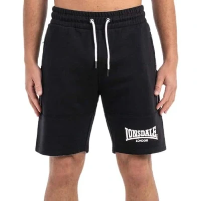 Abbildung von Lonsdale Normale Passform Scarvell Jogginghose, Herren, Größe: Large, Black white