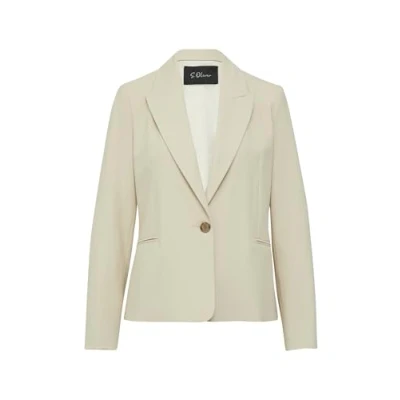 Abbildung von s.Oliver BLACK LABEL Damen Blazer Langarm Regular Fit , Beige 40