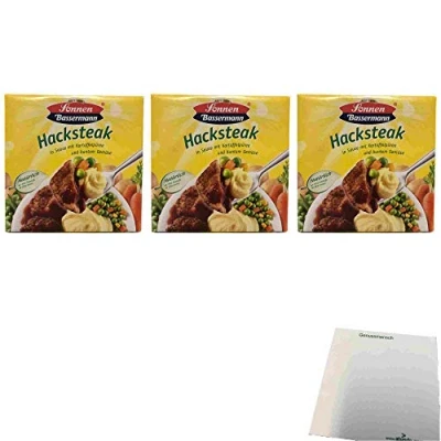 Abbildung von Sonnen Bassermann Hacksteaks 3er Pack (3x480g Packung) + usy Block