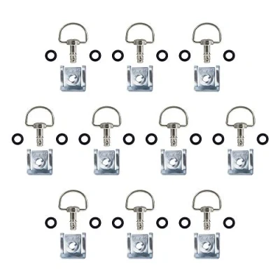 Abbildung von Oldbones Motorrad Schnellspanner D Ring Race Fasteners 17mm Chrom Silber (10 Pack)