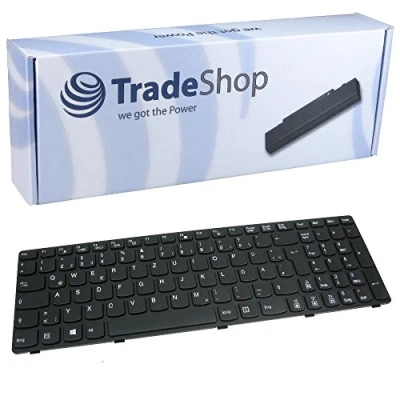 Abbildung von Trade Shop Original Laptop Tastatur mit Rahmen/Notebook Keyboard Austausch Deutsch QWERTZ kompatibel Medion Akoya MD99220 MD99071 E6232 P6640