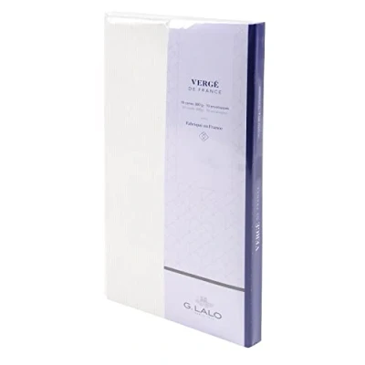 Abbildung von G. Lalo 25050L Korrespondenz Set mit 10 Karten 10,3x21,3 cm 300g und Umschläge 11x22 cm, Vergé Papier, 1 Set, Extraweiß