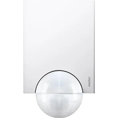 Abbildung von Schneider Electric Merten 565219 ARGUS Bewegungsmelder Innen und Außenbereich 220 Basic, IP55, 360 Nahfeldbereich, polarweiß