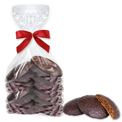 Abbildung von Lebkuchenwelt Oblaten Lebkuchen Bruch 400g (12 Stück) Zartbitter Schokolade Schoko mit Oblate Feine Oblatenlebkuchen schokoliert