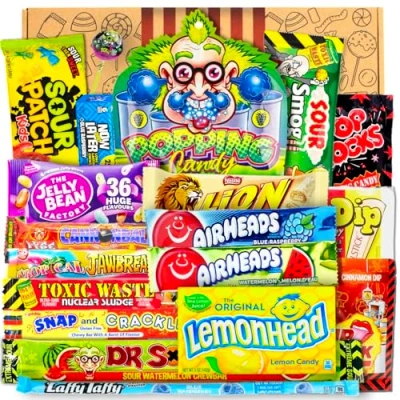 Abbildung von Mix USA Süßigkeiten Box 20 Stück süße und saure amerikanische Weihnachtssüßigkeiten Geburtstag Xmas Sweets Candy &amp; Bar ®