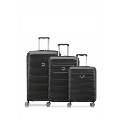 Abbildung von Delsey Paris Meteor Rollen 3TEILIG MIT Dehnfalte Kofferset, Größe: One Size, Black