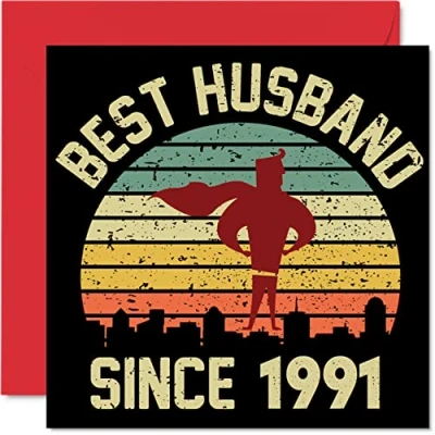 Abbildung von 33. Karte Hochzeitstag Jahrestag für Ehemann Bester Alles Gute zum Hochzeits Jubiläum Karten den Partner, 145mm x Grußkarten Dreiunddreißig Jahrestage