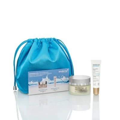 Abbildung von Sesderma Hidraderm Hyal Set Pflegende Gesichtscreme 50 ml + Augencreme 15 Dreifache Hyaluronsäure für tiefe Feuchtigkeit, Anti Aging &amp; Faltenauffüllung