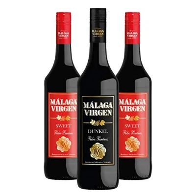 Abbildung von Málaga Virgen Sweet 75 cl + Dunkel Pack 3 Flaschen Süßer Likörwein D.O. &quot;Malaga&quot;