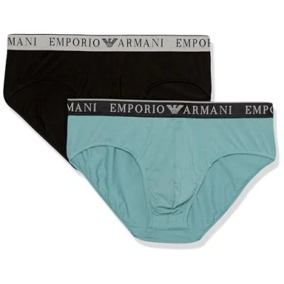 Abbildung von Emporio Armani Herren Men&#039;s 2 pack Endurance Boxer Briefs, Black/Artic, L EU