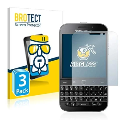 Abbildung von BROTECT Schutzglas für Blackberry Classic Q20 (3 Stück) Schutzfolie Panzer Folie Glas [Extrem Kratzfest 9H, Anti Fingerprint, Ultra Transparent]