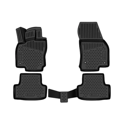 Abbildung von Element Passgenaue Premium 3D Gummimatten Fussmatten passend für Skoda Karoq, 2017 2024, 4 TLG, Schwarz