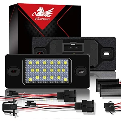 Abbildung von WinPower LED Kennzeichenbeleuchtung Glühbirnen Nummernschildbeleuchtung Lampe 3582 SMD mit CanBus Fehlerfrei 6000K Xenon kaltweiß Super hell für 12V PKW, 2 Stücke