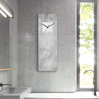 Abbildung von Bruno Banani Wanduhr &quot;Beton auf Glas&quot;, analog, 20 cm