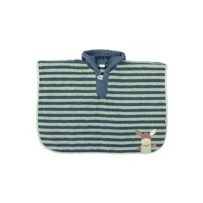 Abbildung von Sterntaler Poncho Emmilius Bademantel für Kinder, Größe: One Size, Mittelblau