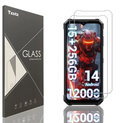Abbildung von Tzstz 2 Stück Displayschutzfolie aus Hartglas für FOSSiBOT F106 Pro 6.58&quot;, Härtegrad 9H, kratzfest, HD