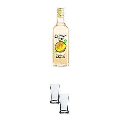 Abbildung von Antonio Nadal MELON Likör Caiman Love 0,7 Liter + Stölzle Shotglas/Stamper 2 Stück 2050021