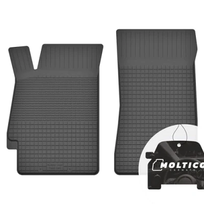 Abbildung von Vorne Gummimatten mit Rand Auto Fußmatten Gummi Automatten Passgenau 2 teilig Set passend für Peugeot 406 1995 2004