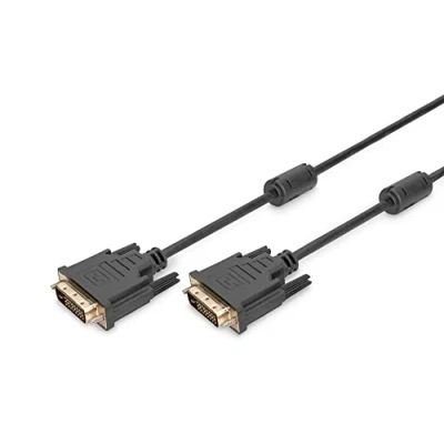 Abbildung von DIGITUS DVI Anschlusskabel, DVI(24+1), 2x Ferrit St/St,10.0m, D Dual Link Schwarz