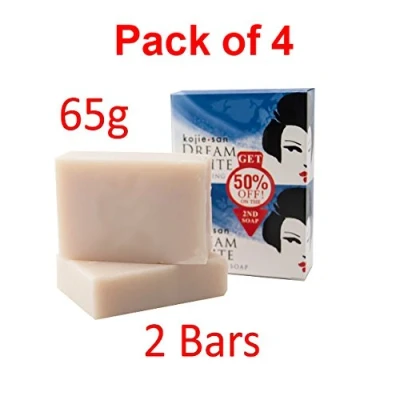 Abbildung von (4 Stück) Kojie San Dream weiß Anti Aging Seife 65 g + 1 YouLookLight Bildschirm/Telefon Reinigungstuch