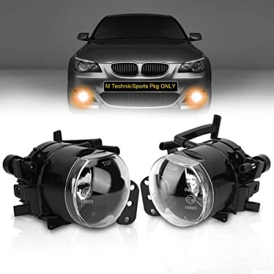 Abbildung von TangMiGe Nebelscheinwerfer für BMW 5er (E60 E61, 525i 525xi 528i 528xi 530i 530xi 535i 535xi 545i 550i), 07/2003 09/2010, Alle nur M Paket Stoßstange/M Tech Sport, 1 Paar, Klar Objektiv