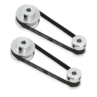 Abbildung von Zeberoxyz 2 Stück Set GT2 Synchronrad, 20 &amp; 40 Zähne, 5mm Bohrung, Aluminium Zahnriemenscheibe mit Länge 200 mm Breite 6mm Riemen (20 40T 5B 6)