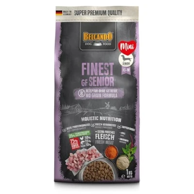 Abbildung von Belcando Finest GF Senior [1 kg] getreidefreies Hundefutter Trockenfutter für empfindliche ältere Hunde Alleinfuttermittel ab 1 Jahr