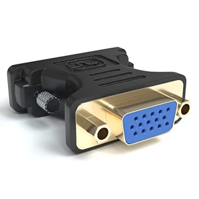 Abbildung von JAMEGA DVI I 24+5 auf VGA Adapter zu Konverter Full HD 1080p Stecker Buchse Digital Analog für PC, Grafikkarten, Gaming, Laptop, Netbook, Monitore, Beamer UVM.