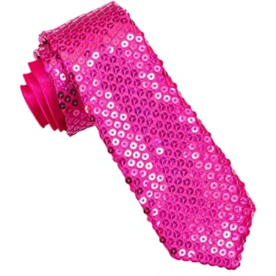 Abbildung von Widmann S.r.l. Kostüm Glitzer Pailletten Krawatte zum Show Kostüm, Pink
