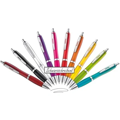 Abbildung von Libetui 10 ergonomische Kugelschreiber Set Kulli schwarze Tinte rutschfeste Griffzone Großraumine Schwarz Gehäuse Farben Druckkugelschreiber bunt schwarzschreibend