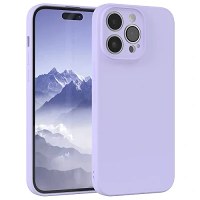 Abbildung von EAZY Case Silikonhülle für iPhone 14 Pro Max Hülle Silikon Lila weich stoßfeste Handyhülle Schutzhülle mit Kameraschutz Dünn Premium Schutz Cover TPU Bumper Lavendel Violett