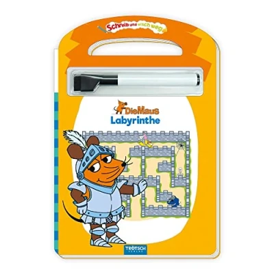 Abbildung von Trötsch Die Maus Schreib und wisch weg Pappenbuch Labyrinthe: Übungsheft Lernheft Vorschule Grundschule