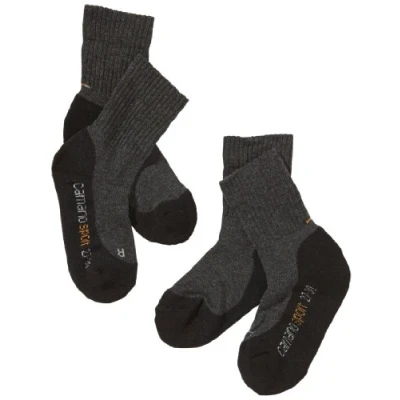 Abbildung von Camano Jungen Sportsokken voor kinderen, verpakking van 6 stuks Socken, Schwarz (Black + Anthracite 05 ), 39 42 EU