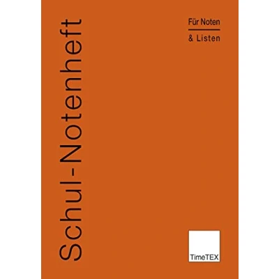 Abbildung von TimeTEX Schul Notenheft Für Noten und Listen A4 Heft Orange 10780 Schulnotenheft Zensurenheft