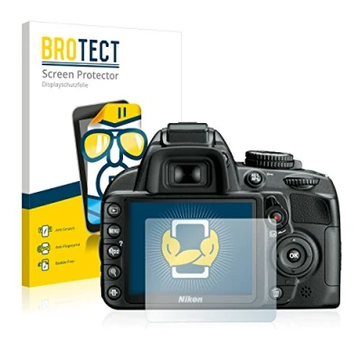 Abbildung von BROTECT (2 Stück Schutzfolie für Nikon D3100 Displayschutz Folie Ultra Klar