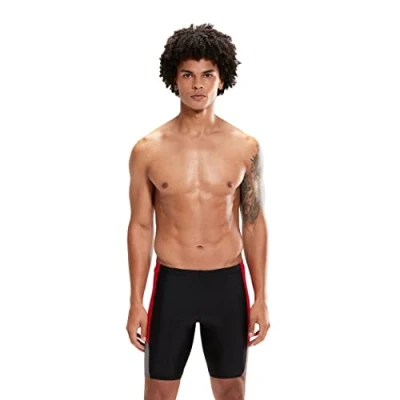 Abbildung von Speedo Herren Dive II Badehose, Schwarz/Fed Rot/Dove Grau, 2
