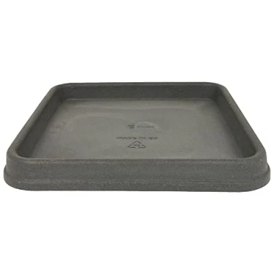 Abbildung von Heimwerkercenter Pflanzkübel MePla Untersetzer Venezia 27x27cm Anthrazit, frostfester Kunstoff