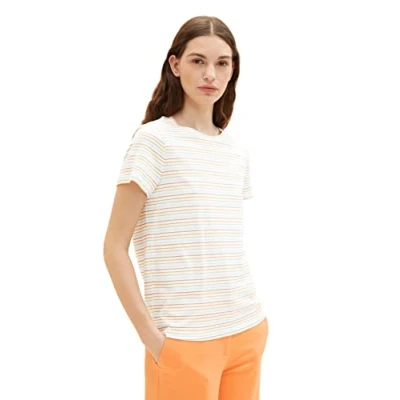 Abbildung von TOM TAILOR Damen Sommer T Shirt aus Baumwolle