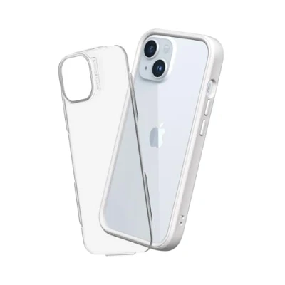 Abbildung von RhinoShield Modulares Case kompatibel mit [iPhone 15] Mod NX Anpassbare &amp; stoßdämpfende Schutzhülle im schlanken Design 3.5 Meter Fallschutz Weiß