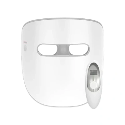 Abbildung von TensCare Glomask Gesichtsmaske mit LED, Hautverjüngung, Reduzierung von Falten, Kontrolle Akne, rote, blaue und Infrarottherapie, validierte Anti Aging Gesichtsbehandlung