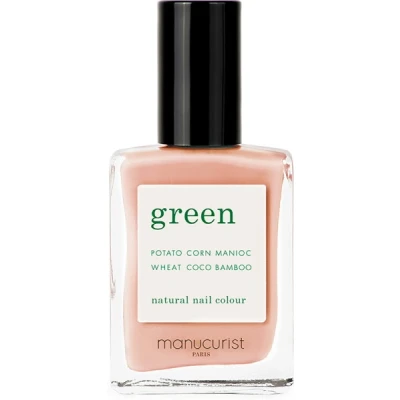 Abbildung von MANUCURIST Green Beige roséfarbener Nagellack Klassischer 9 Free Vegan und bio basiert (82%) Professionelle Maniküre 15ml (SHELL BEIGE)