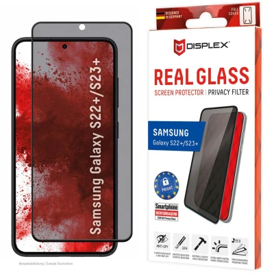 Abbildung von Samsung Galaxy S23 Plus Panzerglas Displex Real Privacy Glass FC Displayschutz aus gehärtetem Glas für das