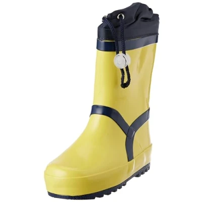 Abbildung von Playshoes Gummistiefel gefüttert Regenstiefel, gelb Marine, 27 EU
