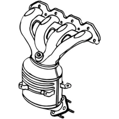 Abbildung von BOSAL 090 184 Katalysator Euro 5, 6 mit Anbauteilen OPEL: Mokka / X, Zafira B, Astra J Schrägheck