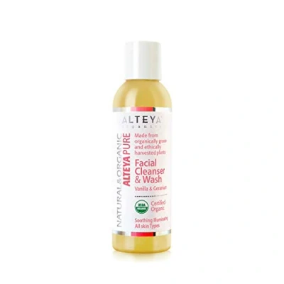 Abbildung von Alteya Bio Gesichtsreiniger und Waschlotion 150ml Vanille Geranie USDA Organic zertifiziert Biologisch abbaubar Rein Natürlich Vegan