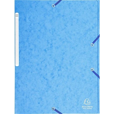 Abbildung von Exacompta 17112H 1 Mappe mit Gummizug Maxi capacity 3 Klappen aus Glanzkarton Maße 24 x 32 cm für Dokumente im Format A4 Farbe Türkis
