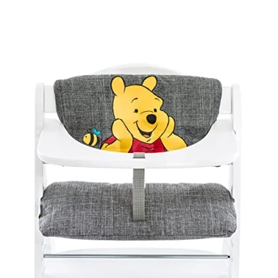 Abbildung von Hauck Hochstuhlauflage Disney Deluxe Winnie Pooh Grey, Sitzpolster Sitzkissen Sitzauflage für Alpha Hochstuhl