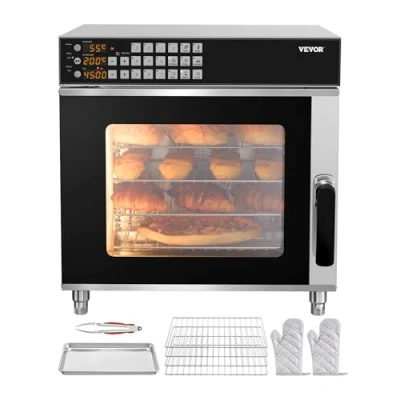 Abbildung von VEVOR Konvektionsofen Kommerzieller Toaster Bäcker Edelstahl 58L Ofen