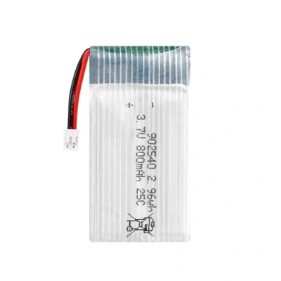 Abbildung von Lithium Polymer Akku 3.7V 800mAh 902540 25C Wiederaufladbarer Lipo Ion mit PH2.0 2P Stecker für RC Drohne Flugzeug Zubehörteil
